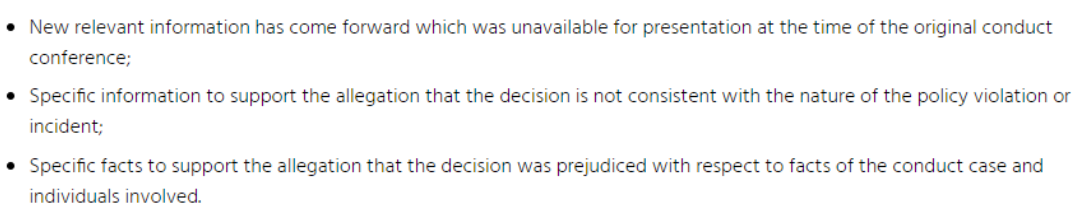 加州州立大学蒙特利湾分校申诉