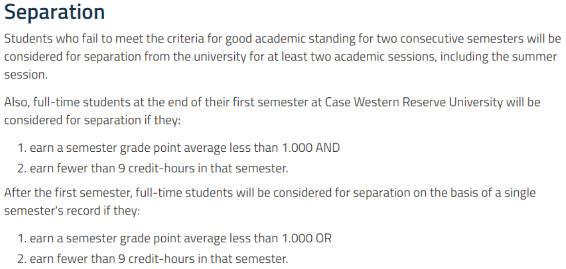 凯斯西储大学申诉