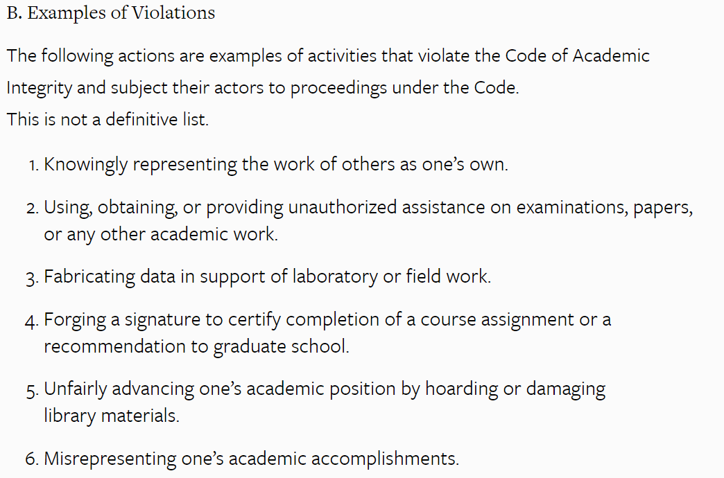 康奈尔大学诚信要求