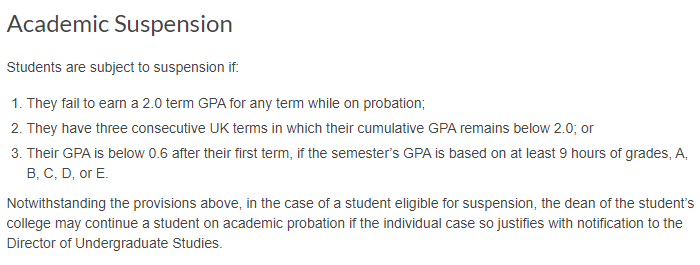 肯塔基大学停学